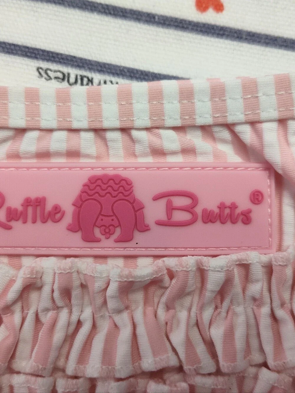 Ruffle Butts Pink Striped & Rainbow Striped Diaper Covers
